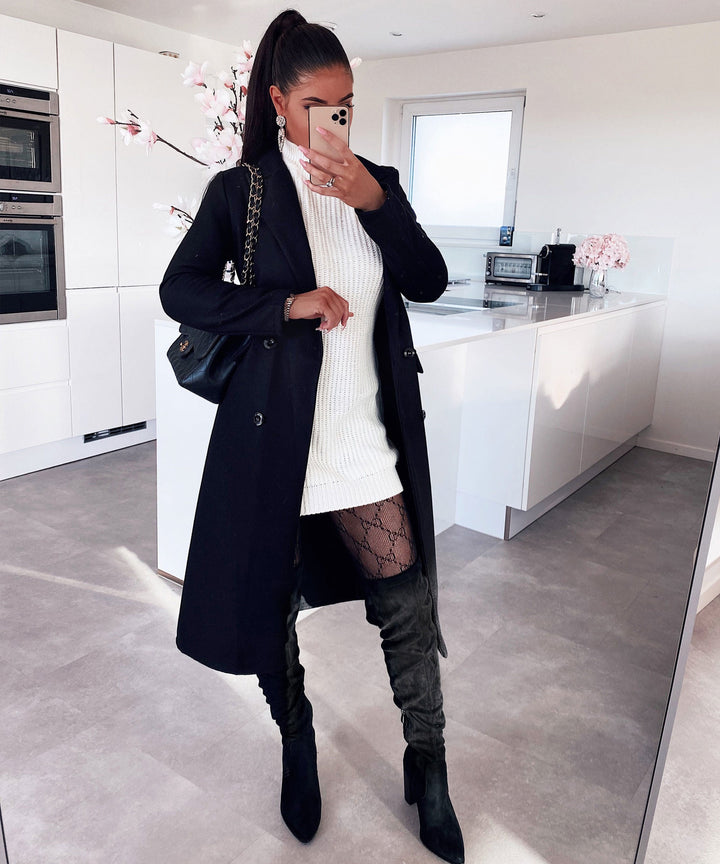 Bequemer Damen Herbstmantel in Einheitsgröße. Vielseitige Oberbekleidung für entspannte Tage und jeden Casual-Look.