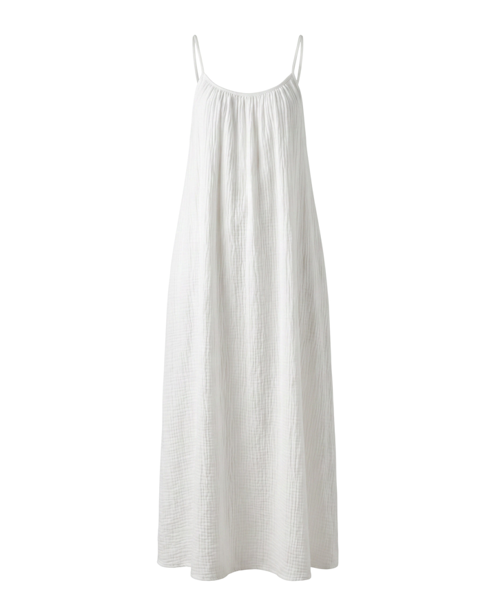 Rückenfreies Trägerkleid für Damen, als elegantes Maxi Sommerkleid, luftig & stilvoll.
