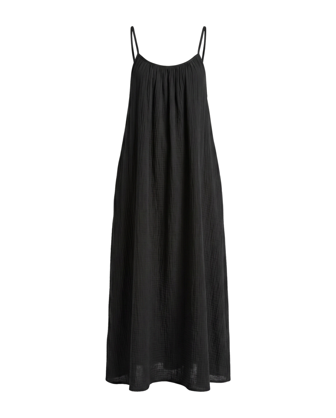 Damen Maxi Kleid rückenfrei, elegant, mit Trägern für sommerliche Anlässe.