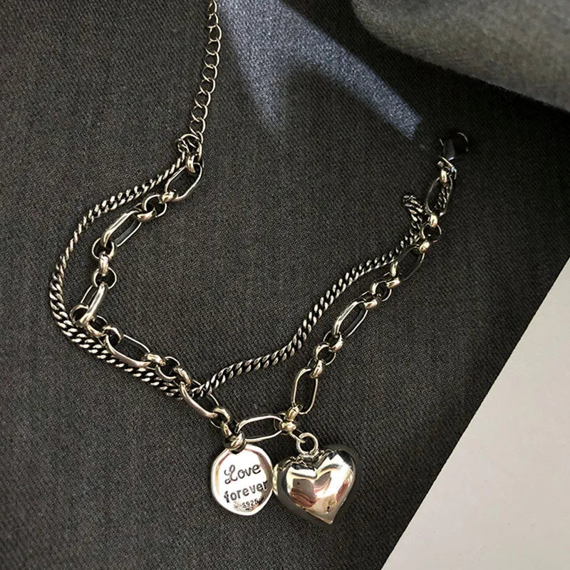 Glänzendes 925er Silber Duo-Armband. Elegantes Liebes- & Partnerarmband für besonderen Schmuck.