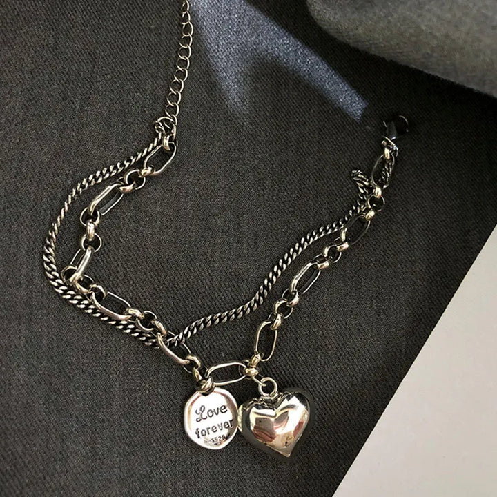 Glänzendes 925er Silber Duo-Armband. Elegantes Liebes- & Partnerarmband für besonderen Schmuck.