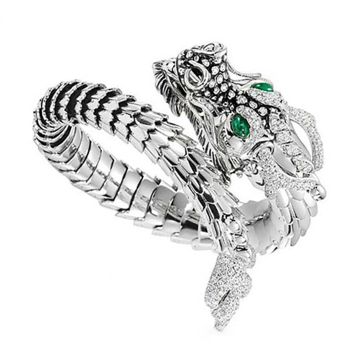 Mystischer Silber-Drachenring für Damen und Herren, als Glücksbringer und Symbol für spirituelle Stärke.