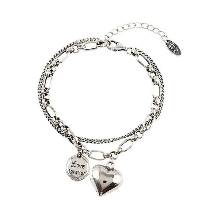 Elegantes Duo-Liebesarmband aus 925er Silber für Damen & Herren. Ideales Partnerarmband & Geschenk.