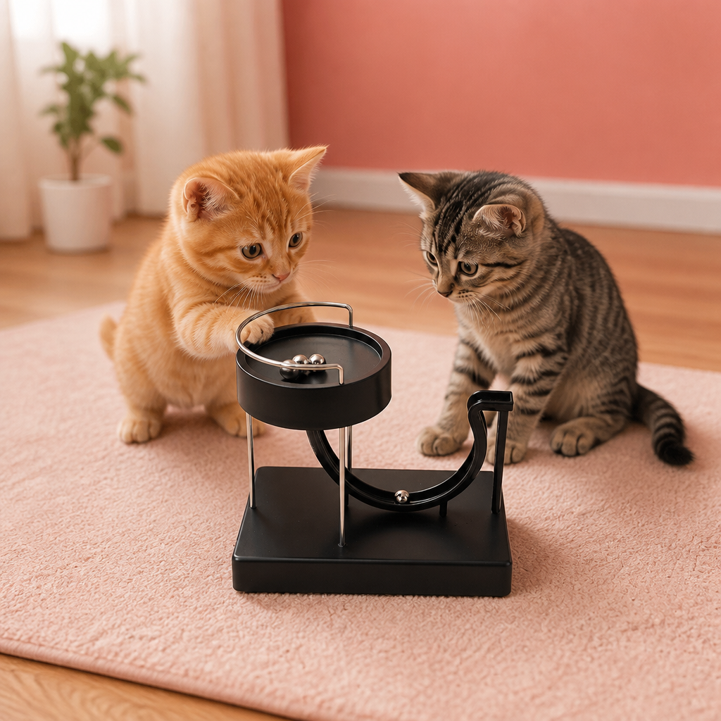 Interaktive Kugelbahn für Katzen, langes Katzenspielzeug gegen Langeweile & für mehr Aktivität. Must-have Katzenbedarf.