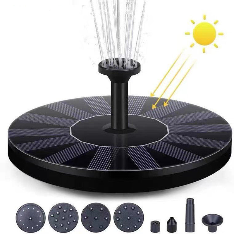 Solar Wasserfeature in einem Gartenteich, belebt die Optik und schafft eine Oase der Ruhe.