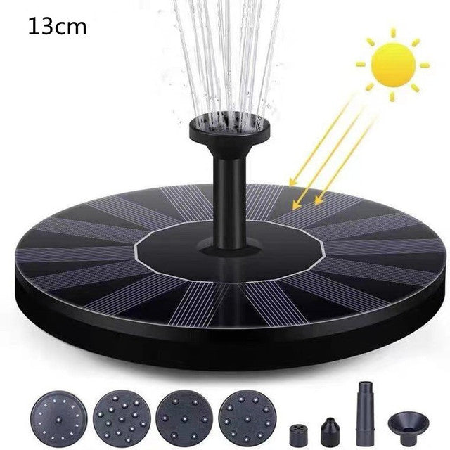 Mini Solar Springbrunnen für Teich & Pool, umweltfreundliche Gartendeko mit beruhigendem Wasserfall.