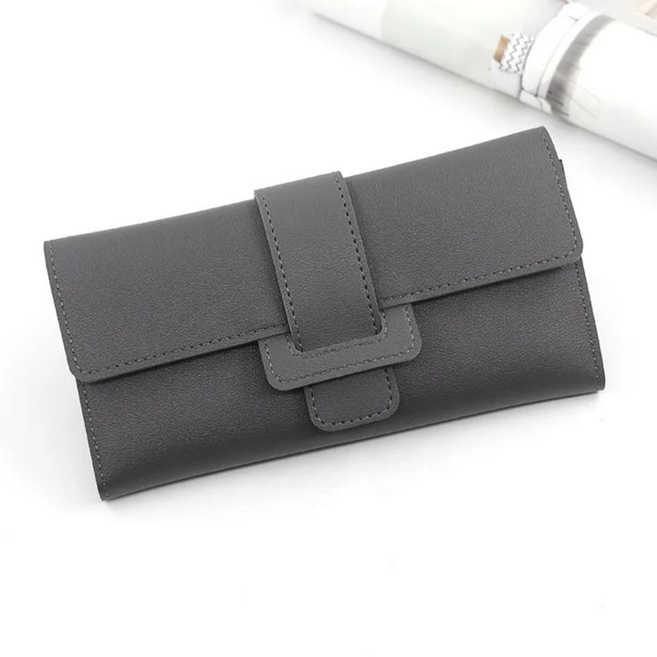 Unisex Accessoire: Minimalistisches langes Portemonnaie, perfekt für Karten, Bargeld und Belege, zeitlos.