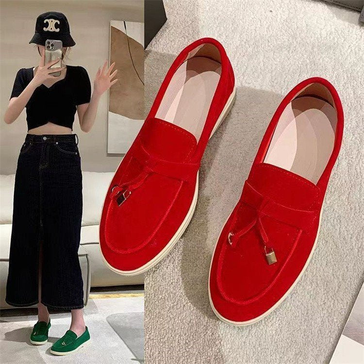 Elegante Damen Mokassins, flache Slip-on Schuhe. Bequeme Loafer für Frühling & Sommer, ideal als Alltagsschuhe.