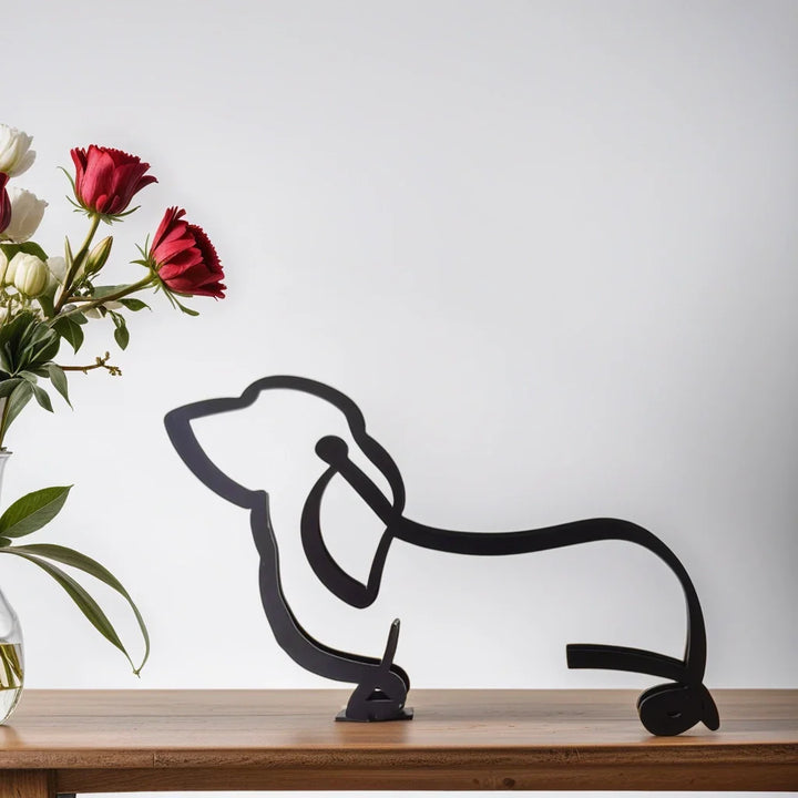 Abstrakte Hunde- & Katzenskulpturen, moderne Dekoration für stilvolle Inneneinrichtung.