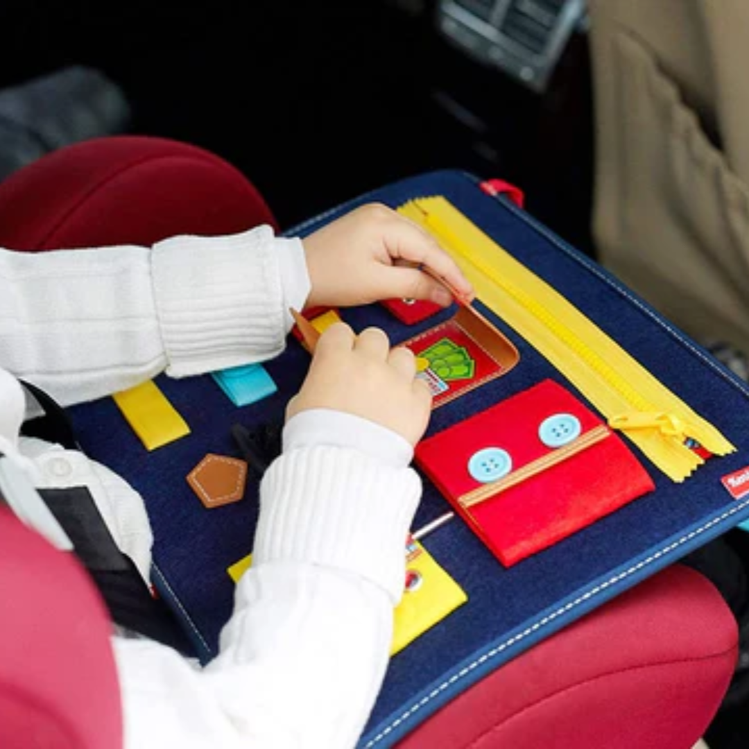 Robustes Montessori Baby & Kleinkind Beschäftigungsbrett, sicheres Motorikspielzeug für frühe Entwicklung.