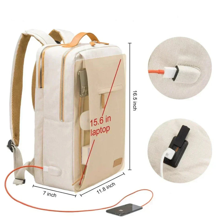 Unisex Organisationswunder-Rucksack mit Laptopfach & USB-Anschluss; ideal für Schule, Uni & tägliche Fahrten.