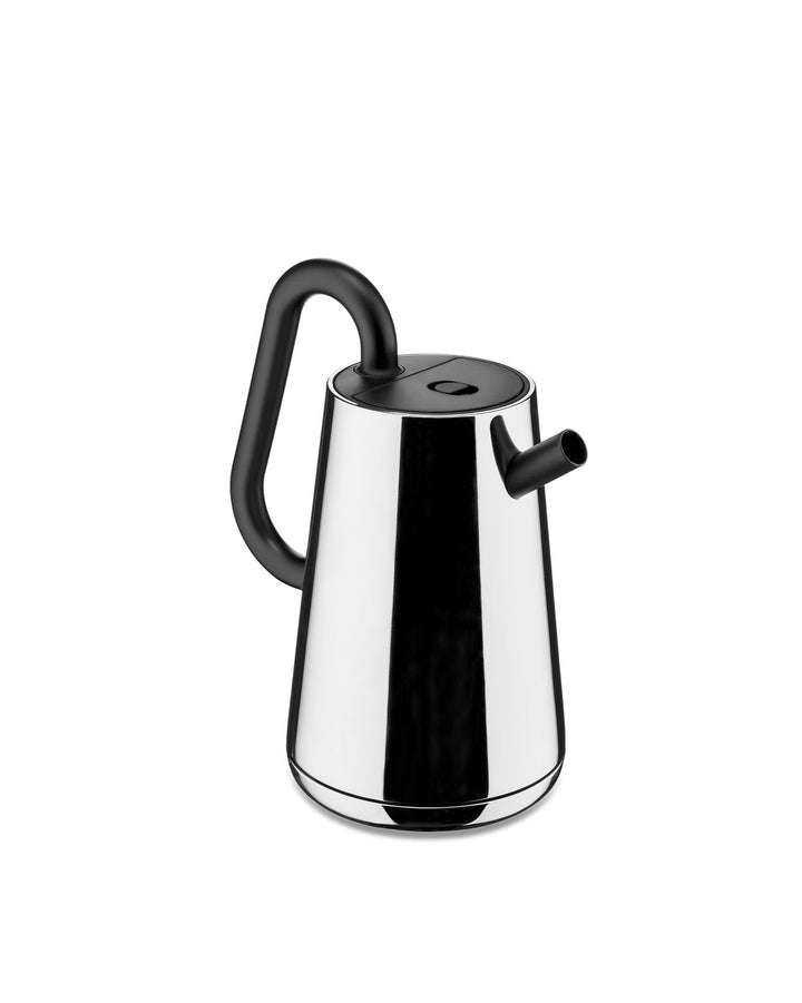 Leistungsstarker 1500 W elektrischer Teekessel in Schwarz, ideal für schnelles Erhitzen von Wasser.