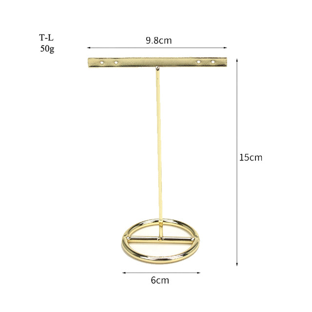 Minimalistischer goldener T-Form Schmuckständer, perfekt zur Dekoration & stilvollen Organisation.