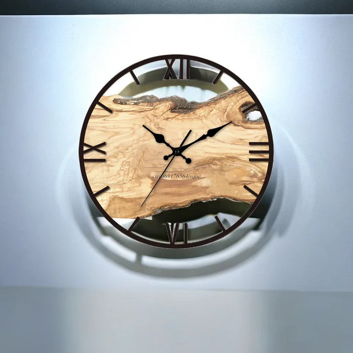 Stille Quarz-Wanduhr, transparentes Acrylglas. Elegantes, minimalistisches Design – perfekt als moderne Wohnzimmer-Dekoration.
