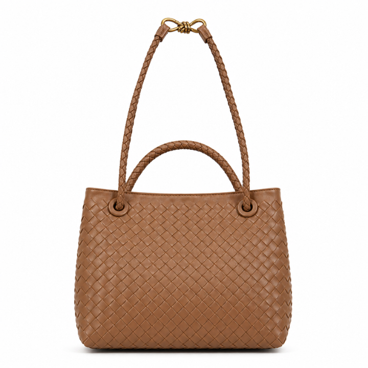 Elegante Damen Umhängetasche mit geflochtenem Muster, perfekt für ein modisches Statement.