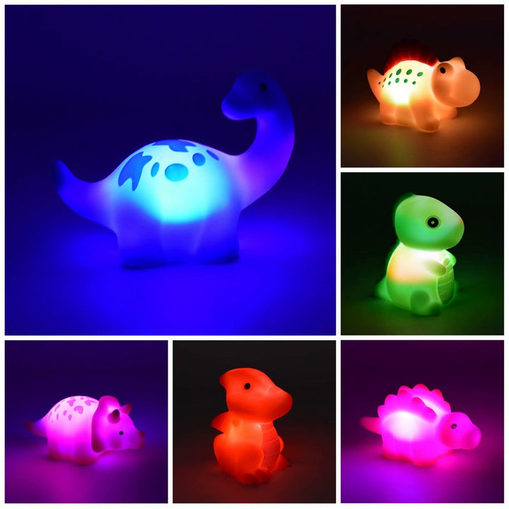 Magische leuchtende Dino-Badespielzeuge, perfektes Geschenk für Kinder, sorgt für tollen Spielspaß.
