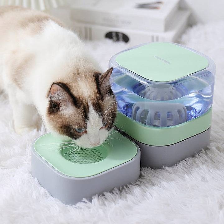 Praktischer Katzen Wasserspender, automatisch nachfüllend, garantiert hygienisches Trinkwasser.