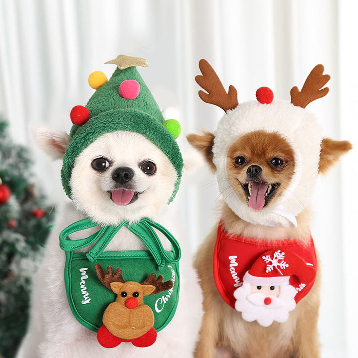 Weihnachtliches Hundezubehör: Personalisierter Schal und Pullover für gemütliche Wintertage.
