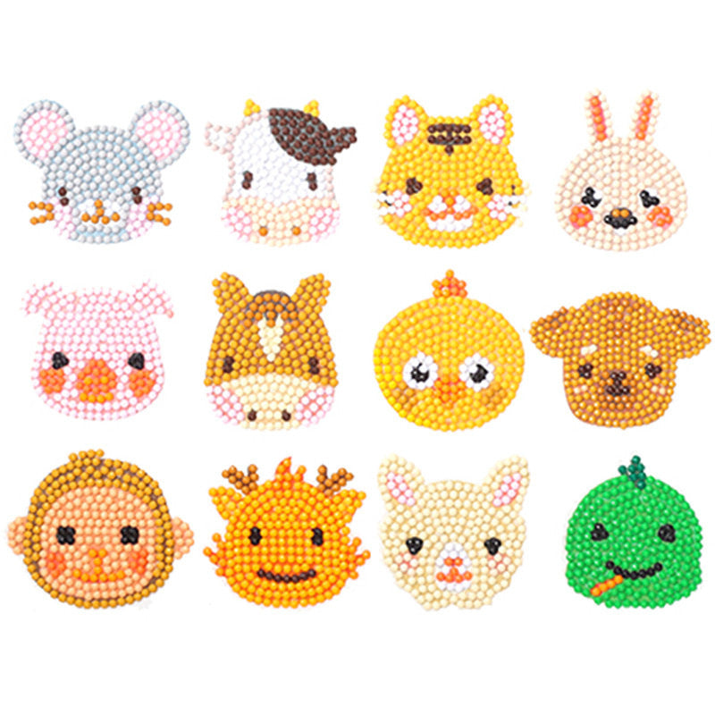 Verpackung des Diamantmalerei Bastelsets für Kinder, Kreativset mit Einhorn- & Prinzessinnenmotiven.