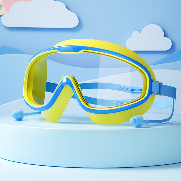Schwimmbrille Kinder Anti-Beschlag, bequem und anpassbar, für ungetrübten Spaß beim Schwimmenlernen.