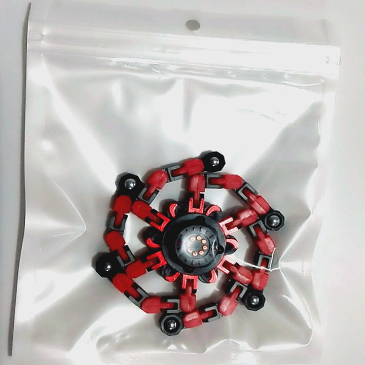 Dynamische Aufnahme des Roboter Spinners, erzeugt faszinierende visuelle Effekte für Kinder. Hoher Spielspaß.