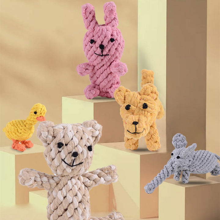 Langlebiges Kauspielzeug in Tierform für Hunde, robustes Hundespielzeug, das stundenlangen Spielspaß garantiert.