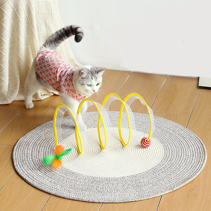 Dynamische Katzenspirale interaktiv, ideal für Jagd & Bewegung bei Katzen, anregendes Spielzeug für tägliche Aktivität.