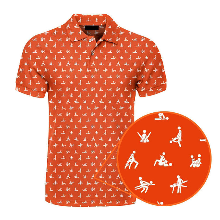 Stylisches Kurzarm Poloshirt Herren schwarz mit Print; bequem, atmungsaktiv & für Freizeit.