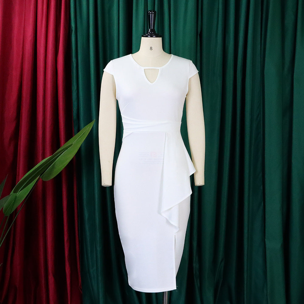Vielseitiges asymmetrisches Damen Übergröße Kleid, ärmellos, für Business, Party & Freizeit.