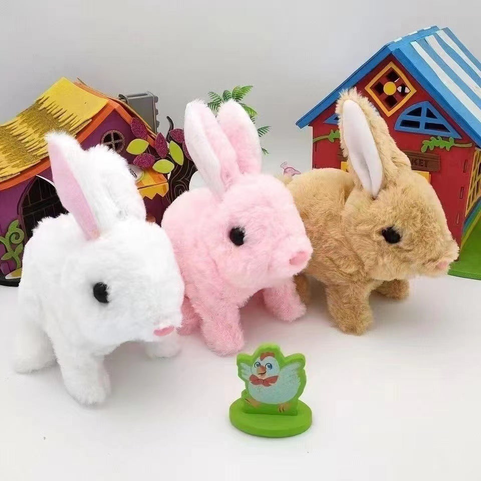 Weiches interaktives Plüschtier Hoppelhase für Babys & Kleinkinder zum Spielen & Kuscheln.