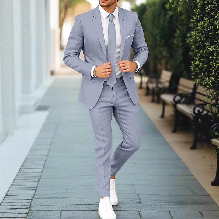 Herren Sommer Anzug, elegant und bequem für warme Tage. Zweiteiliger Freizeitanzug in stilvoller Passform.
