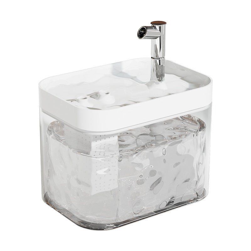 Eleganter Tierbrunnen mit leiser Pumpe & Aktivkohlefilter für kontinuierlich frisches & sauberes Haustierwasser.