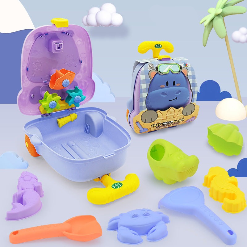 Vielseitiger SandTrolley für Kinder, inklusive Sand- & Strandspielzeugset für Spielspaß und Motorik.