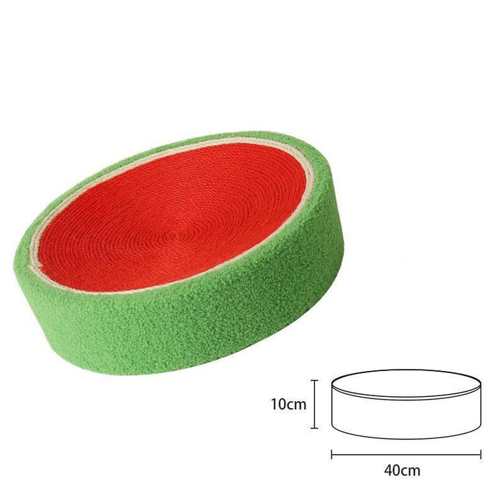Kuscheliges Sisal-Kratzbrett für Katzen mit Plüschkissen. Ideal zum Schlafen, Spielen & zur Krallenpflege.