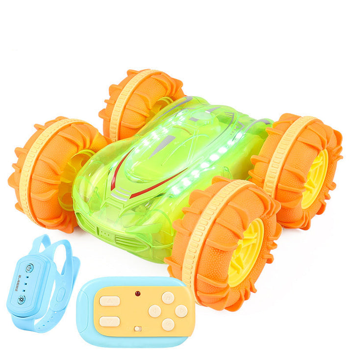 Robustes ferngesteuertes Auto, Amphibienfahrzeug für Kinder, bereit für Offroad-Abenteuer an Land.