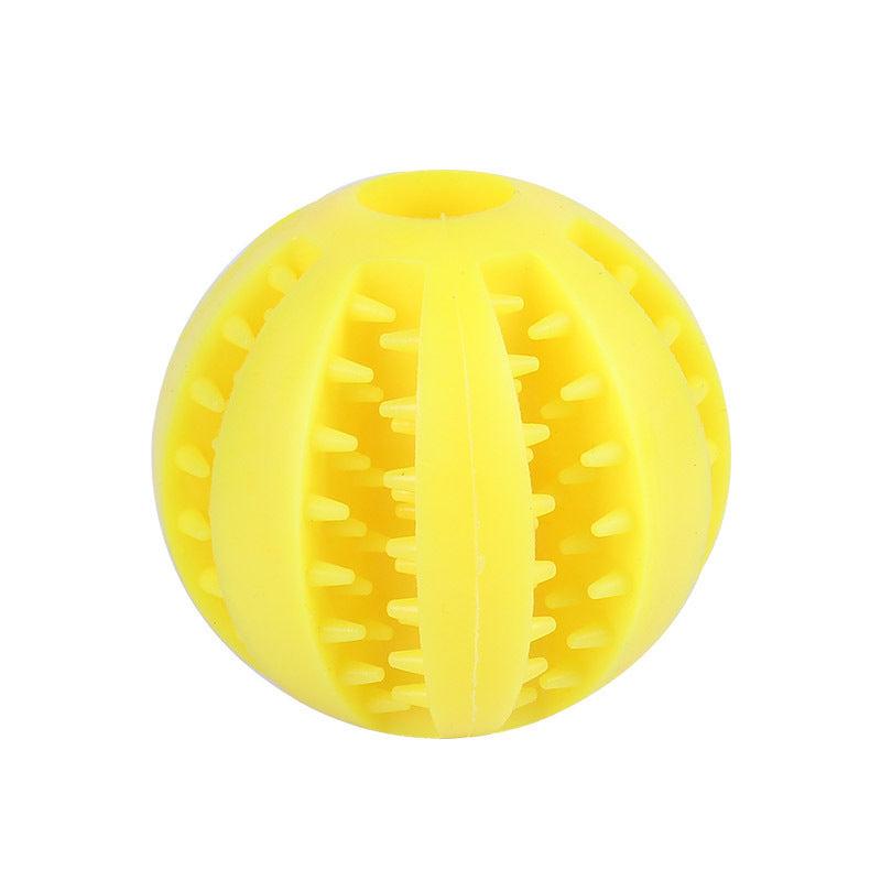 Praktischer Kauball für Hunde mit Leckerli-Funktion. Fördert spielerisch die Zahnreinigung & Zahnpflege.