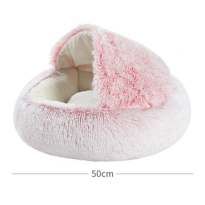 Multifunktionale Hunde Kuschelhöhle, bequemer & waschbarer Rückzugsort, weiches Plüsch-Hundebett für Geborgenheit.