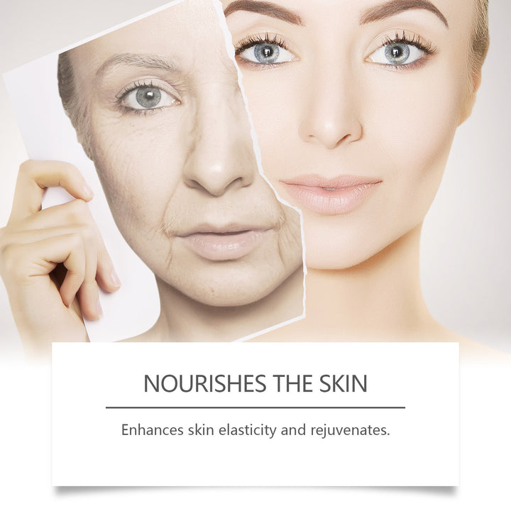 Haut mit sofortigem Blur-Effekt nach Anwendung der glättenden Anti-Falten Creme für ebenmäßigen Teint.