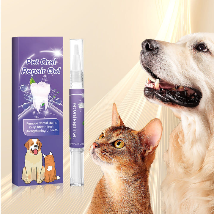 Zahnpflege Gel für Hund & Katze. Reduziert Plaque, entfernt Zahnstein, sorgt für gesunde Zähne & frischen Atem.