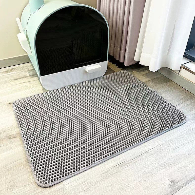Langlebige Katzenstreumatte als Tieraccessoire, hält den Bereich um die Katzentoilette sauber und streufrei.