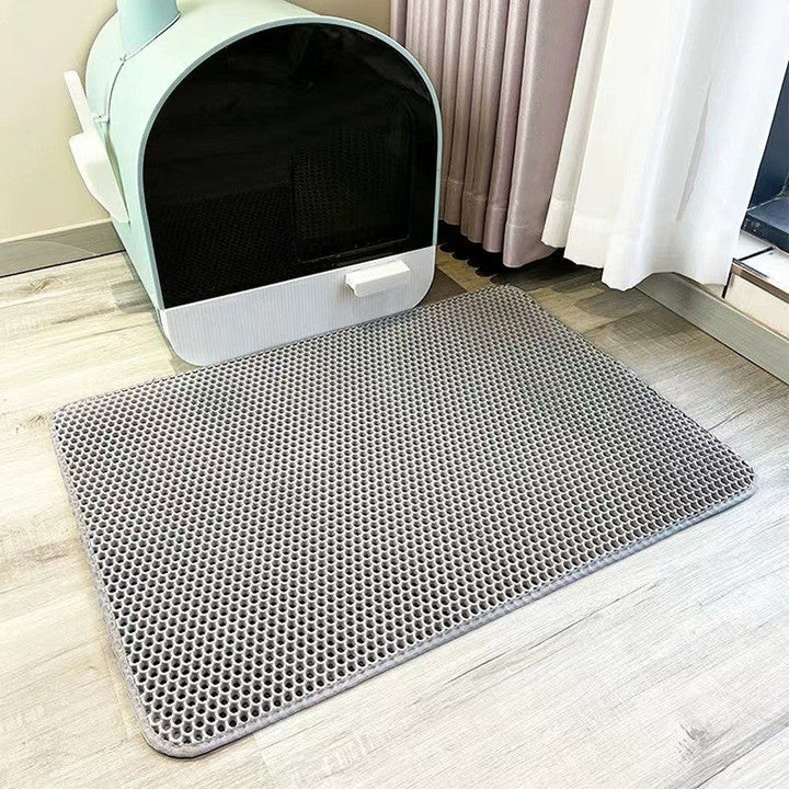 Langlebige Katzenstreumatte als Tieraccessoire, hält den Bereich um die Katzentoilette sauber und streufrei.