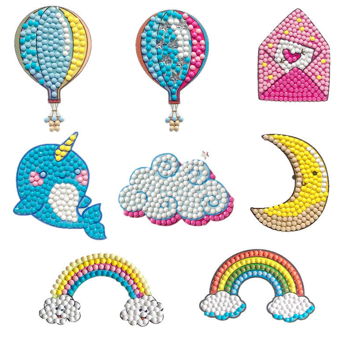 Prinzessinnen Diamantmalerei Sticker Set für Mädchen, kreatives Basteln mit funkelnden Prinzessinnen & Glitzer.