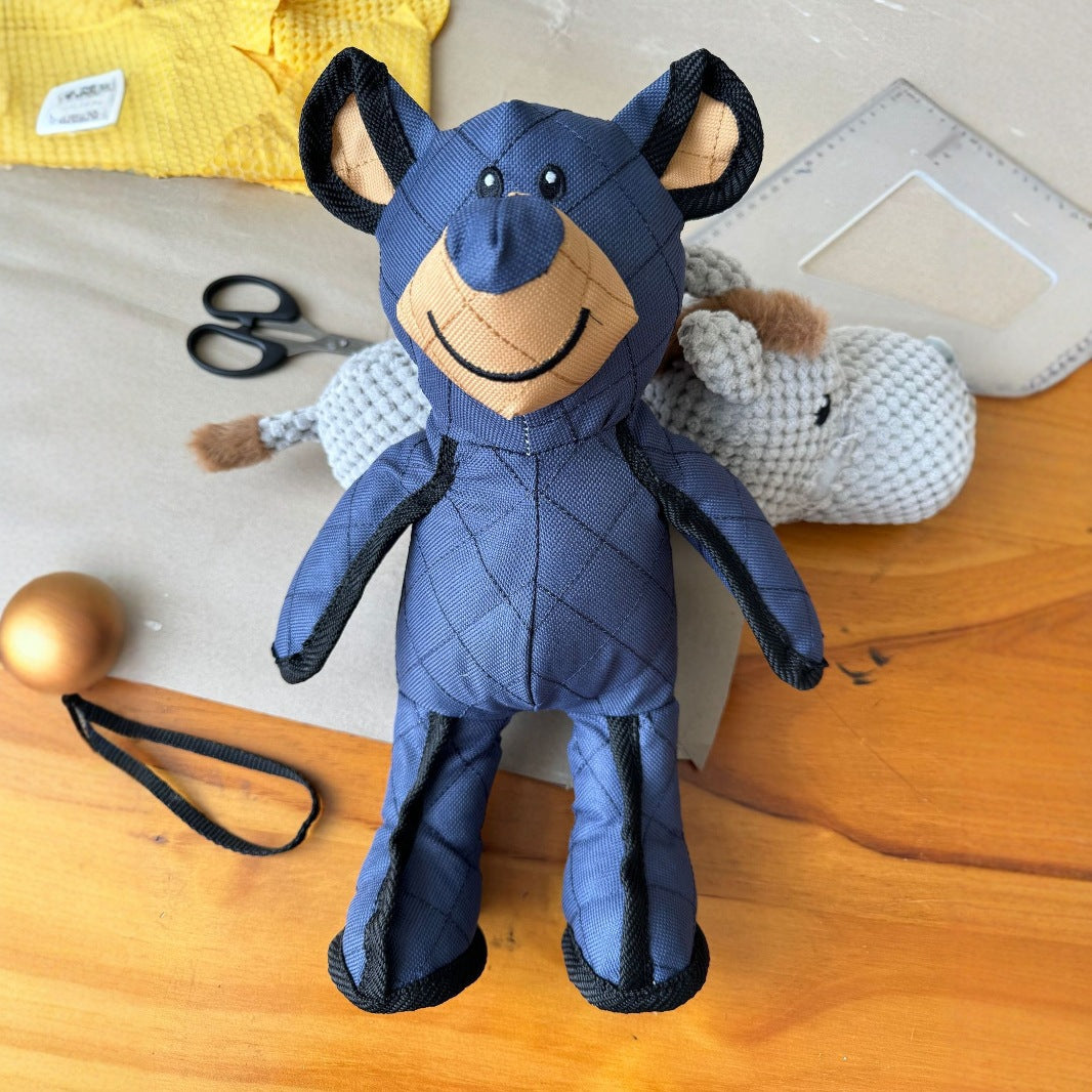 Interaktiver Plüschbär als Hundespielzeug. Strapazierfähiges Kauspielzeug & Teddybär für Hunde. Hundebedarf.