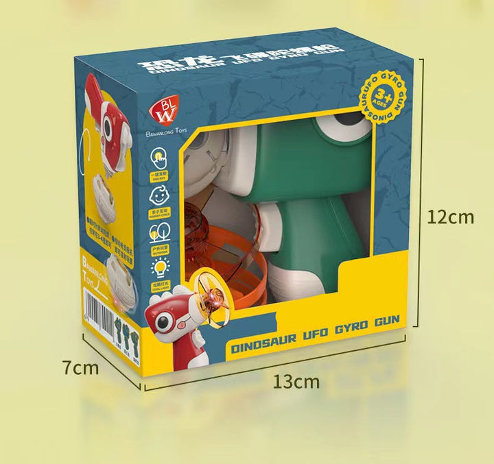 Das ultimative 2in1 Dino Kinderspielzeug: Kreisel-Spaß & Frisbee-Action für jeden Anlass.