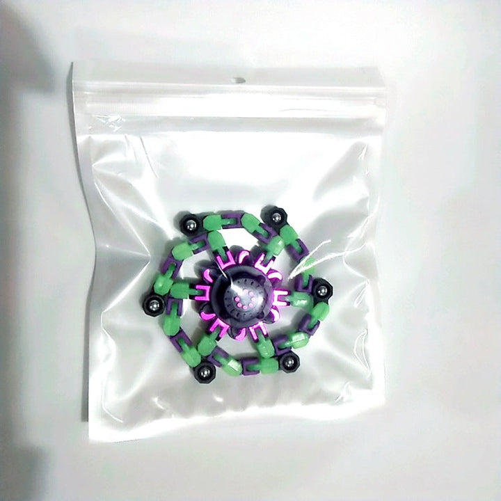 Roboter Spinner mit leuchtenden LEDs, farbwechselndes Fidget Toy für visuellen Reiz & Lernspaß bei Kindern.
