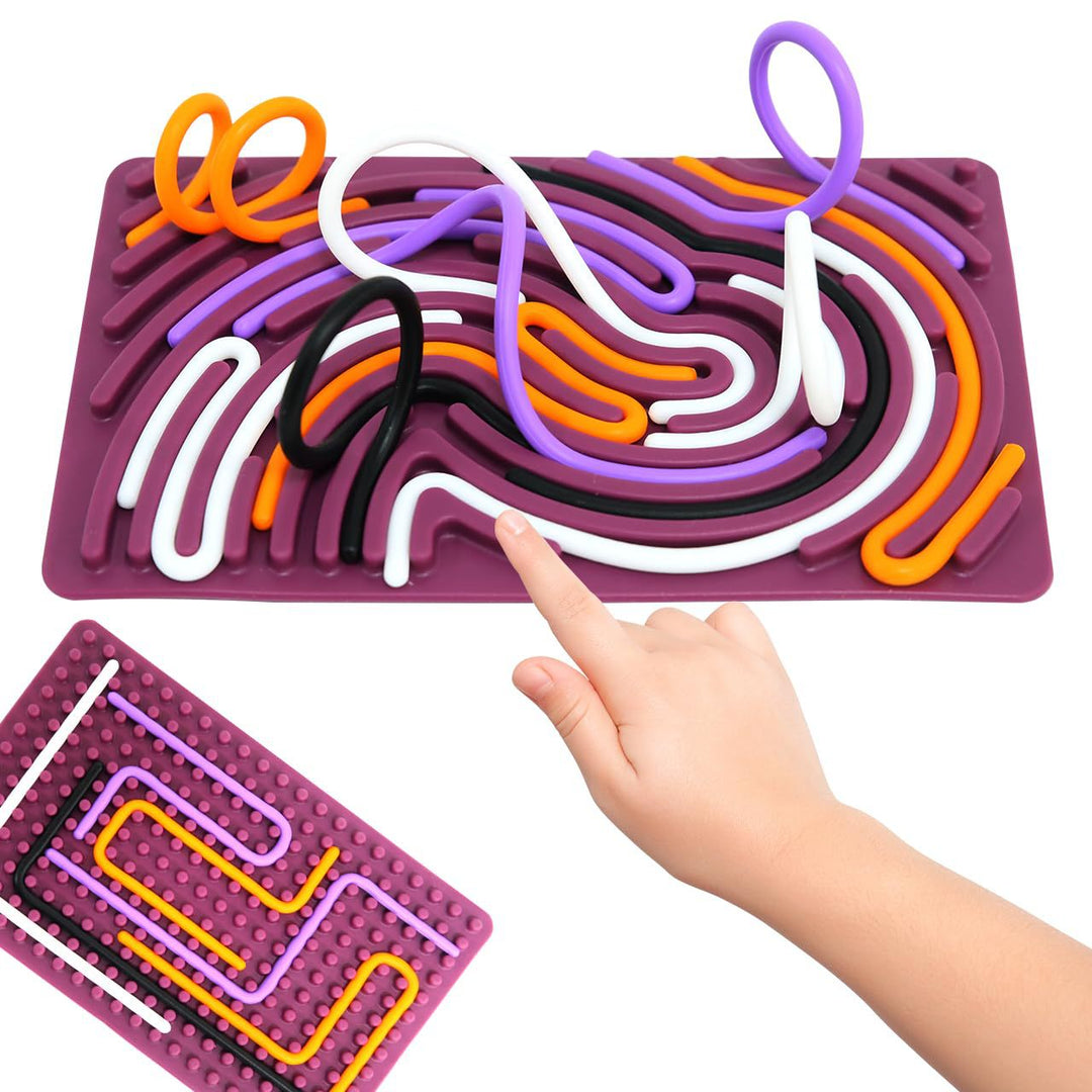 Pädagogisches Montessori Lernspielzeug aus weichem Silikon für Kleinkinder, ideal zur frühkindlichen Entwicklung.