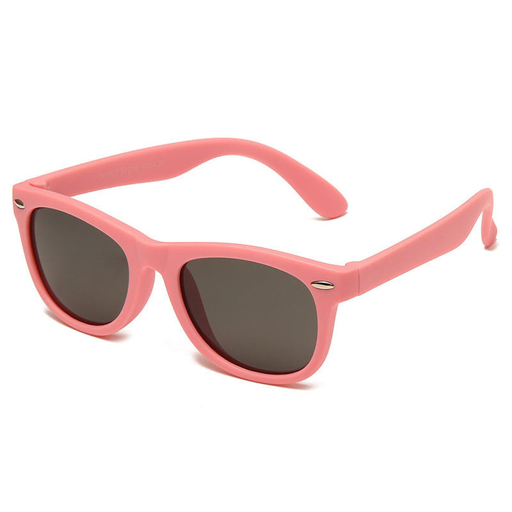 Grüne, robuste Kinder-Sonnenbrille, flexibel & modisch, UV-Schutz für Outdoor.