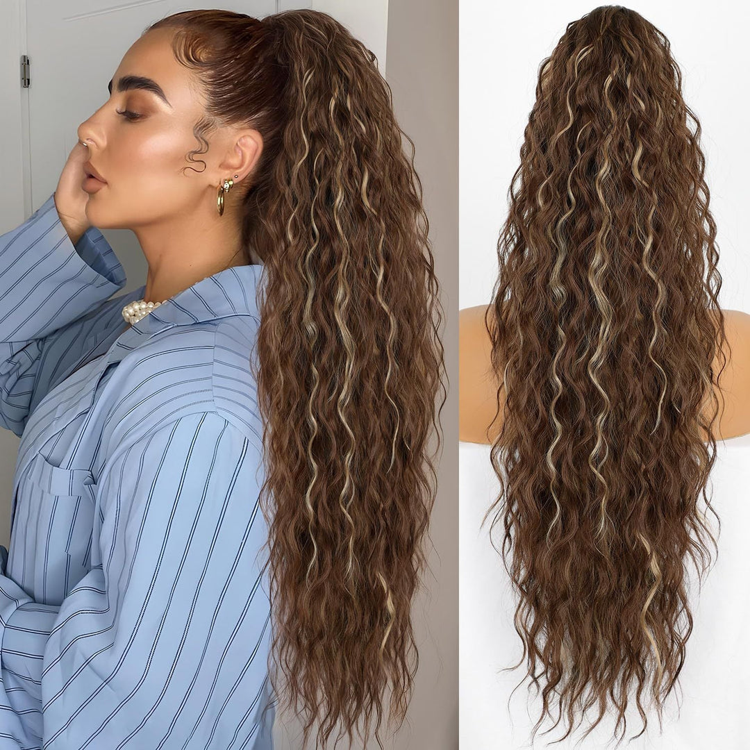 Styling-Tool: 76cm Pferdeschwanz-Extension mit Krallenclip, für Volumen und schöne Wellen.