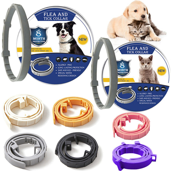 Natürliches Zecken- & Flohschutzhalsband für Hunde & Katzen, wasserdicht, langwirkender Parasitenschutz.