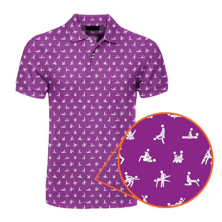 Männer Poloshirt slim fit schwarz mit Print, perfekt für Sommer & Freizeitaktivitäten. Bequem.